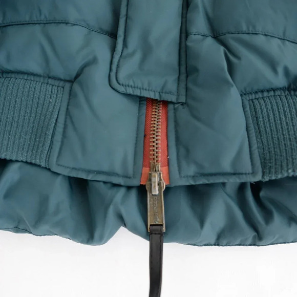 DSquared Deep Teal with Fur Trim Real Down Puffer Ski Snow Coat S - Picture 9 of 16